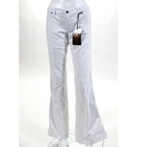 NWT! Anlo White Flare Leg Jeans with Braided Sides Size 30 TALL ~ DISCONTINUED